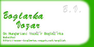 boglarka vozar business card